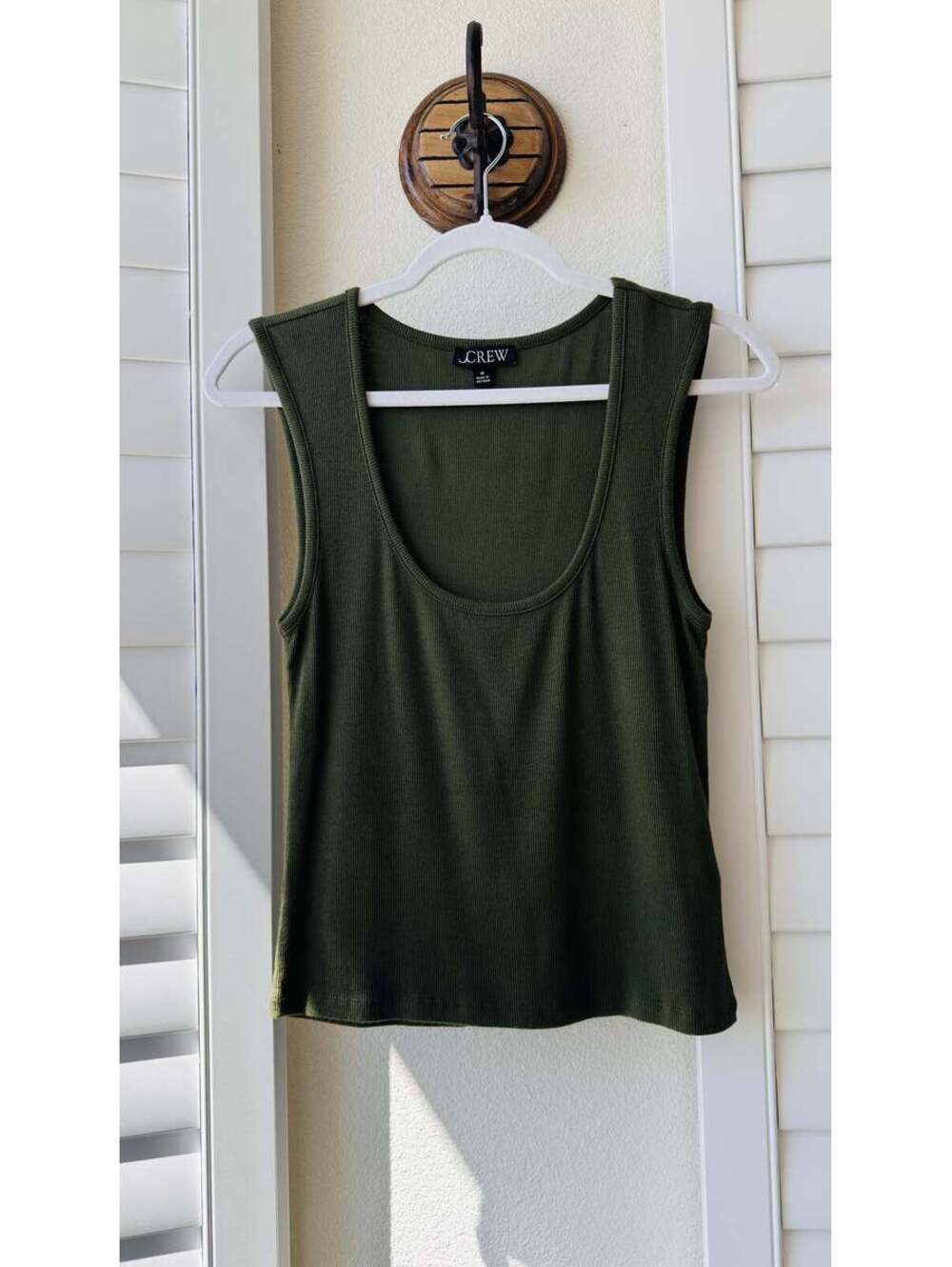 J.Crew Ribbed Scoopneck Tank Top Size M